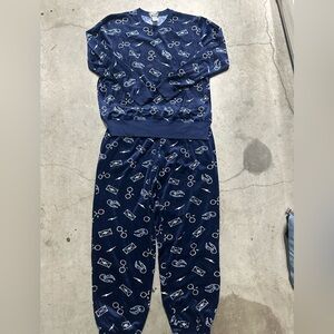 Cozy Navy Women's Pajama Set with White Print